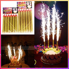 Mua Vỉ pháo bông phụt cắm bánh trang trí sinh nhật 20cm và 30cm túi 6 cây