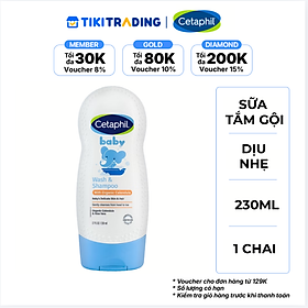 Sữa tắm gội cho bé Cetaphil Organic Calendula dịu nhẹ, không kích ứng (230ml)