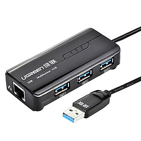 Cáp Chuyển Đổi Ugreen USB 3.0 Sang RJ45 3 x USB 3.0 20265 - Hàng Chính Hãng