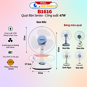 Mua Quạt bàn B4 Senko B1616 - Màu ngẫu nhiên - Hàng Chính Hãng