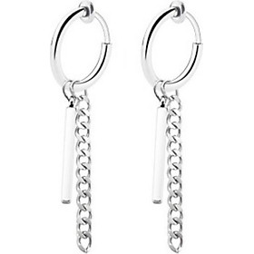 Bông Tai Nam KPOP Loại Kẹp Không Cần Bấm Lỗ Tai Chất Liệu Thép Titan Không Đen Không Dị Ứng TT 1560