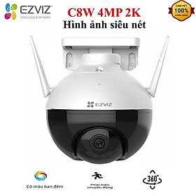 Camera Wifi Ezviz C8W 4MP-2K+, quay 360 độ ngoài trời chống nước, đàm thoại 02 chiều, có màu ban đêm, chip AI-Hàng Chính Hãng