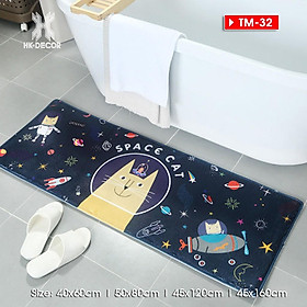 Mua Thảm chùi chân lông mịn xuất Nhật  thảm lau chân  thảm trải cạnh giường ngủ  Size 45x120cm