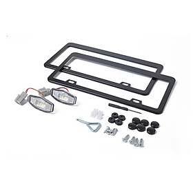 High Strength License Plate Lights LED Lamps + License Plate Frame for Acura TL TSX Honda Civic