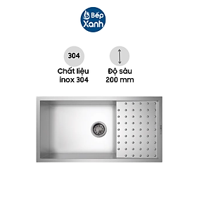 Chậu Rửa Chén Carysil IP-D100 - Inox 304 - Hàng Chính Hãng 