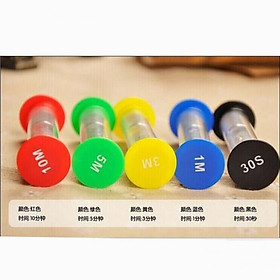 5Pcs 30 Seconds & 1+3+5+10 Minutes Plastic Sandglass Hourglass Timer Clock for Kids Brushing Their Teeth Reading Exercising and Kitchen Cooking Clock