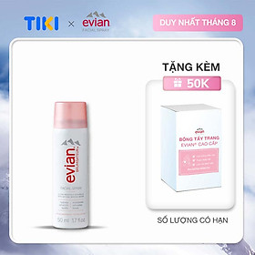 Xịt khoáng cấp ẩm và làm dịu da Evian Brumisateur  50ml