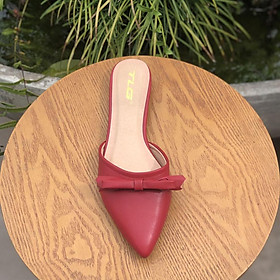 Giày sục nữ hot trend thời trang đính nơ siêu độc 21290