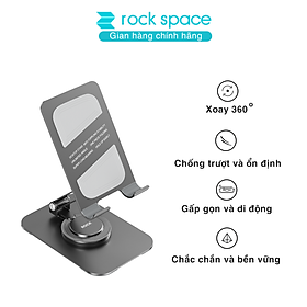 Mua Giá đỡ điện thoại  máy tính bảng thông minh xoay 360 độ Rockspace Rotatable chống trượt làm bằng kim loại hàng chính hãng