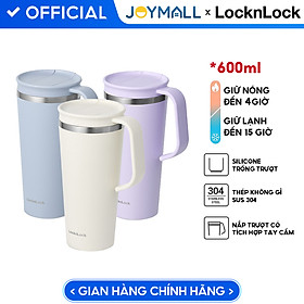 Ly giữ nhiệt LocknLock 600ml LHC4330 Daily Handle Tumbler, Hàng chính hãng, nắp trượt tích hợp tay cầm - JoyMall