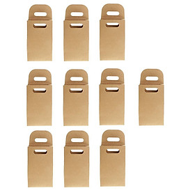 10 Pieces Kraft Paper Cookies Biscuit Candy Present Bags Wedding Gift Packaging Bag Box