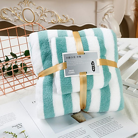 Mua Bộ 2 khăn tắm khổ lớn microfiber KOSKO kích thước 70x140cm và 35x75cm siêu thấm hút không rụng lông