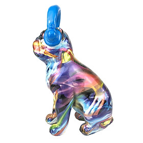 Lovely Resin Scribble Sculptures Decorative Crafts Dog Figurines Animal Statue