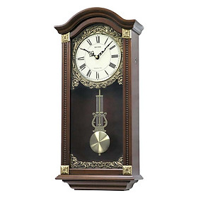 Mua Đồng hồ treo tường RHYTHM SIP (Sound In Place) Wall Clocks CMJ524NR06 (Kích thước 28.5 x 59.0 x 12.0cm)  Vỏ màu Nâu