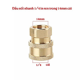 Mua Ren nối nhanh 1/4   (14mm)  Khớp nối nhanh béc đầu xịt của máy rửa xe