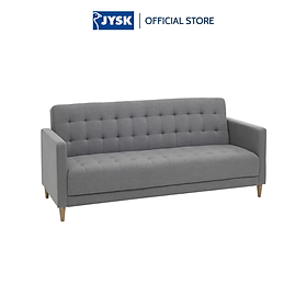 Mua Sofa giường | JYSK Falslev | bọc vải polyester xám/chân gỗ tự nhiên | R209xS85/107xC81cm
