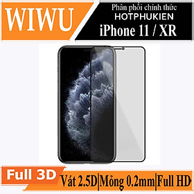 Miếng dán kính cường lực Cho iPhone 11 / 11 Pro / 11 Pro Max / X / Xs / Xs Max / XR full màn hình 2.5D chống nứt vỡ cạnh hiệu WIWU iVista Chống va đập, vát cạnh 2.5D, chống vân tay - hàng nhập khẩu