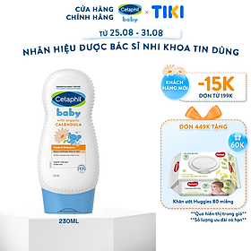 Sữa tắm gội dịu lành cho bé Cetaphil Baby Wash & Shampoo with Organic Calendula 230ml