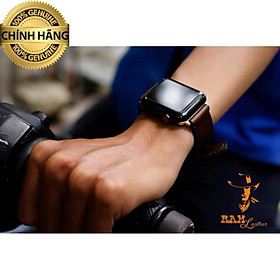 Dây apple watch da bò nâu mận – ram classic 1981 đủ size dành cho apple watch 38/40, 42/44 .