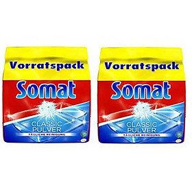 Combo 2 bịch bột Rửa Ly - Bát Somat 1,2 Kg - Đức