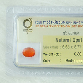 Mua Đá Quý Opal Lửa Tự Nhiên Kiểm Định Mài Giác Oval