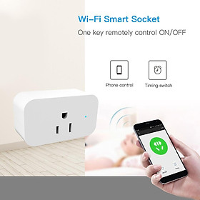 Smart Plug WiFi Outlet Mini Socket Remote Control Only Supports 2.4GHz Network, Voice Control Home Smart Power Socket US Plug
