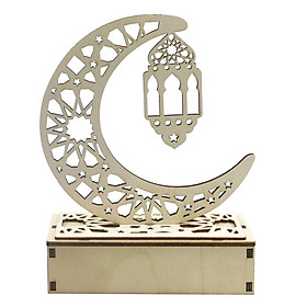 Đèn Ramadan bằng gỗ, hình mặt trăng dùng để trang trí nhà cửa, đèn ngủ, ...-Size Loại 5