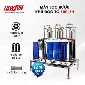 Máy lọc rượu khử độc tố 100l/h NEWSUN - Hàng chính hãng ( Mẫu mới nâng cấp)