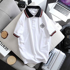ÁO THUN CỔ TRỤ,THIẾT KẾ HỌA TIẾT LOGO ÁO VÀ VIỀN ÁO SIÊU NGẦU LANA FASHION