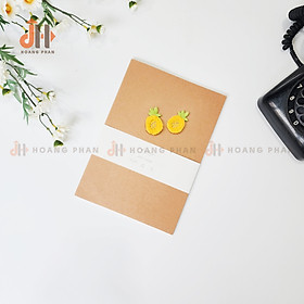 Mua Combo sổ kraft nhiệt đới - Hộp bút thiếc hoạ tiết quả dứa - Bút chì (Tặng kèm 3 cuộn washi tape)