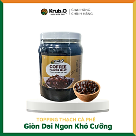 Thạch Cà Phê Krub.O Hộp 2kg Topping Trà sữa, Chè, Món Tráng Miệng Thơm Ngon