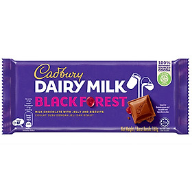 Sôcôla Sữa Cadbury Dairy Milk Black Forest Nhân Kẹo Dẻo Và Bánh Quy 160g