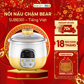 NỒI NINH HẦM CÁCH THỦY NẤU CHÁO BEAR DDZ-B08C1