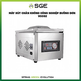 Máy hút chân không công nghiệp kiểu buồng VCC02. Hút bao nhanh, khỏe với buồng hút lớn, dễ sử dụng, tiết kiệm điện. Hàng nhập khẩu chính hãng SGE Thailand