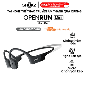 Mua Tai Nghe Bluetooth Thể Thao Dẫn Truyền Âm Thanh Qua Xương SHOKZ OPEN RUN MINI S803 Màu Đen - Hàng Chính Hãng