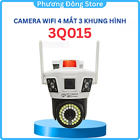 Camera WiFi Yoosee 3Q015 4 Mắt xem được 3 khung hình cùng lúc 8.0Mpx Giám sát ngoài trời Chống nước - Hàng nhập khẩu