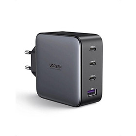 Mua Ugreen UG40747CD226TK 100W EU PD3.0 GaN màu đen 3C + 1A sạc siêu nhanh 4 cổng 3 x usb type C và 1 x A chân cắm tròn - HÀNG CHÍNH HÃNG