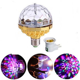 Mua Đèn led xoay 7 màu cảm ứng âm thanh Đèn Led Cầu Xoay Pha Lê 7