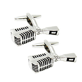 Microphone Cufflinks For Mens Shirt Business Wedding Party Festival Gift