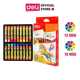  Bút sáp dầu Deli - 12 màu/18 màu - 1 Hộp - EC20200/EC20210