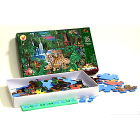 Hình ảnh Tranh xếp hình Tia Sáng Jigsaw Puzzle 035 mảnh phát triển trí tuệ cho bé - Chúa tể rừng xanh- MSP: 035-001