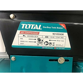 MÁY NÉN KHÍ CÓ DẦU 1.8KW (2.5 HP) 50 LÍT TOTAL TC125506 - HÀNG CHÍNH HÃNG