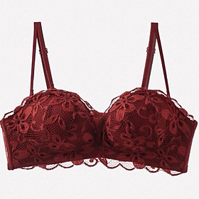 Áo Lót Ren Không Gọng mềm mại đệm dày êm họa tiết ren hoa sexy quyến rũ