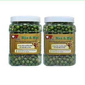 1Kg Đậu hà lan tỏi ớt sấy giòn DTFood 2 hộp 500g