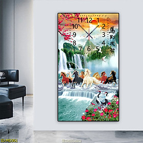 Mua Đồng Hồ Treo Tường Bát Mã Truy Phong Sang Trọng - Tranh Đồng Hồ Cho Người Tuổi Ngọ Tiền Tài  Danh Vọng