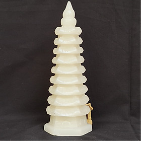Mua Tháp Văn Xương Đá Thạch Anh Trắng 9 tầng - Mx - 15cm - Hợp Mệnh Kim  Thuỷ