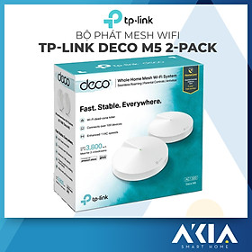 Bộ Phát Wifi Mesh TP-Link Deco M5 (2-pack)  Băng Tần Kép MU-MIMO AC1300 - Hàng Chính Hãng