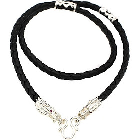 Dây Chuyền Nam Bằng Da Đầu Rồng Bạc Hiểu Minh DDN031s