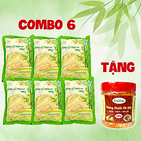 COMBO 6 gói Măng Củ Thái Sẵn Kim Bôi 500g - TẶNG 1 lọ Măng muối ớt dổi Kim Bôi 500g - Đặc sản Tây Bắc Việt Nam