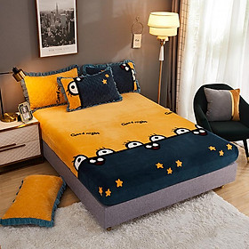 Ấm Dép Nỉ Thun Trang Bị Tấm Mềm Giường NHÀ NỆM Bao Bedsheet Double Twin Full Nữ Hoàng Vương Kích Thước 180X200 150x200cm